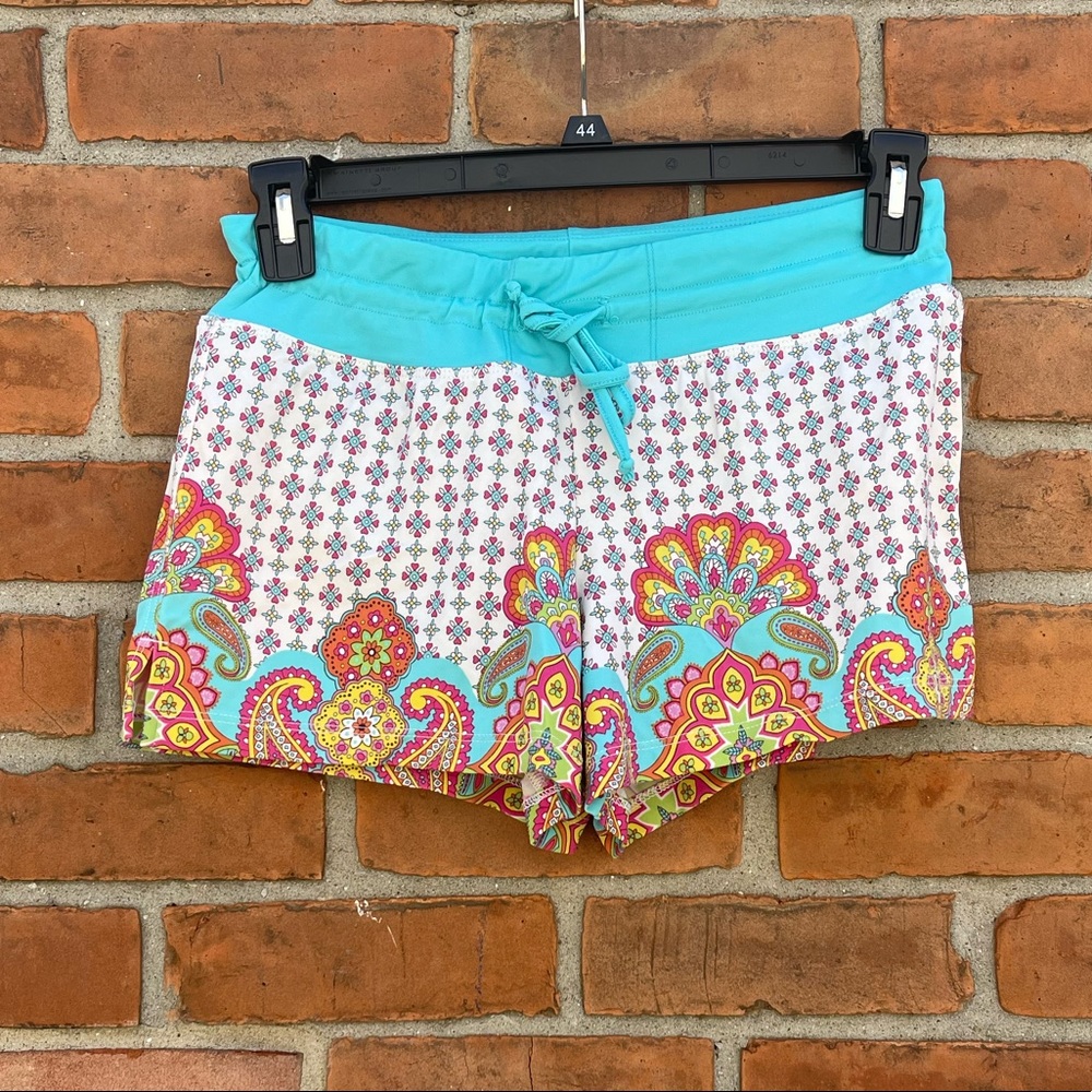 Athleta Paisley Drawstring Shorts